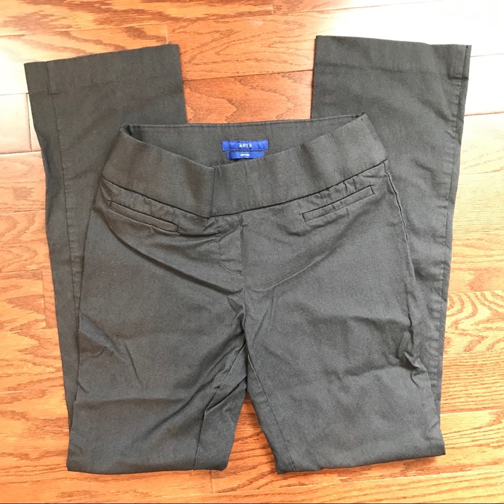 Apt 9 Brynn grey work pants, stretchy waistband